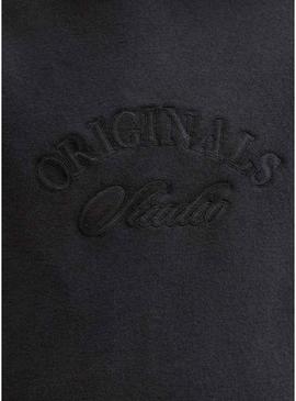 Moletom Jack and Jones Bleecker preto para criança.