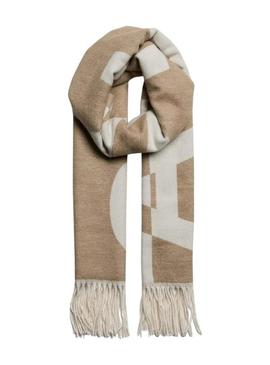 Cachecol Pieces Javi Always bege para mulher