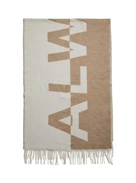 Cachecol Pieces Javi Always bege para mulher