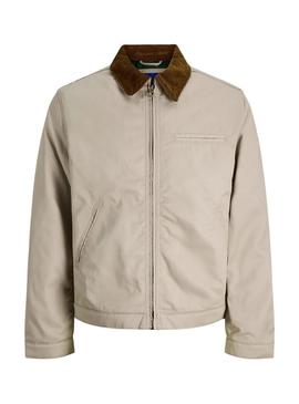 Jaqueta Jack and Jones Norerrebro Worker bege para homem.
