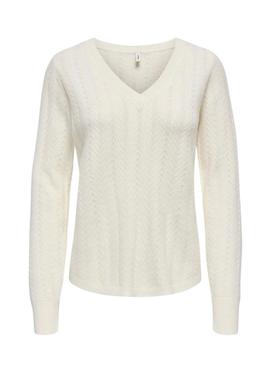 Camisola Only Hellen Estrutura bege para mulher