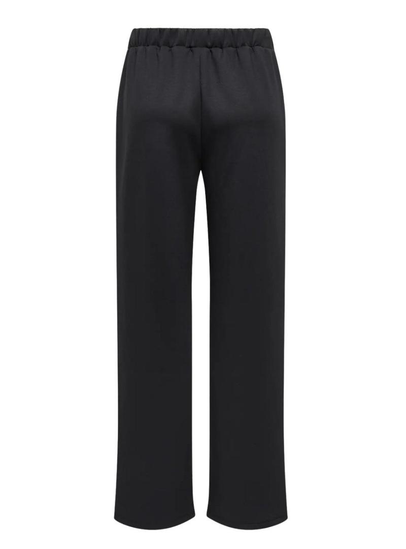 Calça Only Alina laços leopardo preto para mulher.