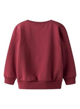 Moletom Name It Roval granate para menino.