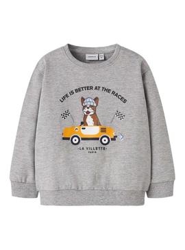 Moletom Name It Roval cinza para menino