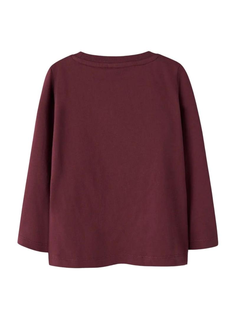 Camiseta Name It Frakerna granate para menina