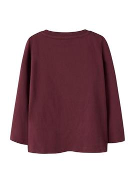 Camiseta Name It Frakerna granate para menina