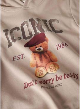 Moletom Name It Frycca bege para menina