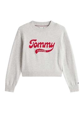 Camisola Tommy Hilfiger Class of 1985 cinza para menina