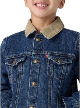 Jaqueta jeans Levi's Trucker acolchoada para criança.