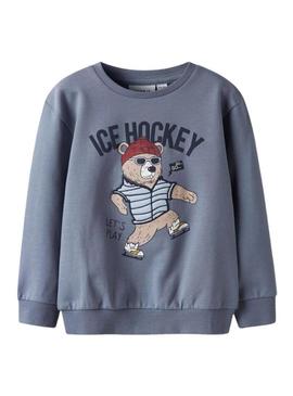 Moletom Name It Saxo azul para menino