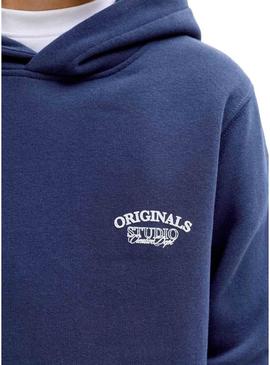 Moletom Jack and Jones Greene Branding azul para crianças