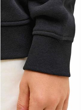 Moletom Jack and Jones Greene preto para criança.