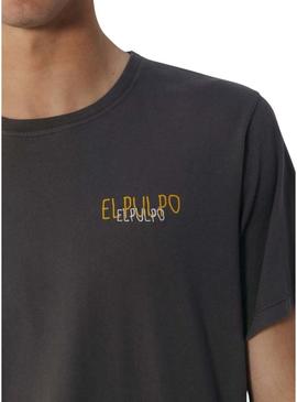 Camiseta El Pulpo cinza para homem.