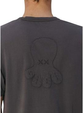 Camiseta El Pulpo cinza para homem.