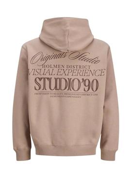 Moletom Jack and Jones Midtown bege para homem