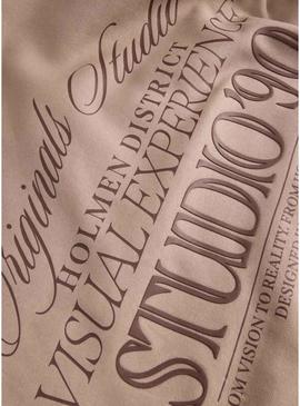 Moletom Jack and Jones Midtown bege para homem