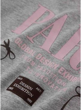 Camisola Name It Paris cinza para menina