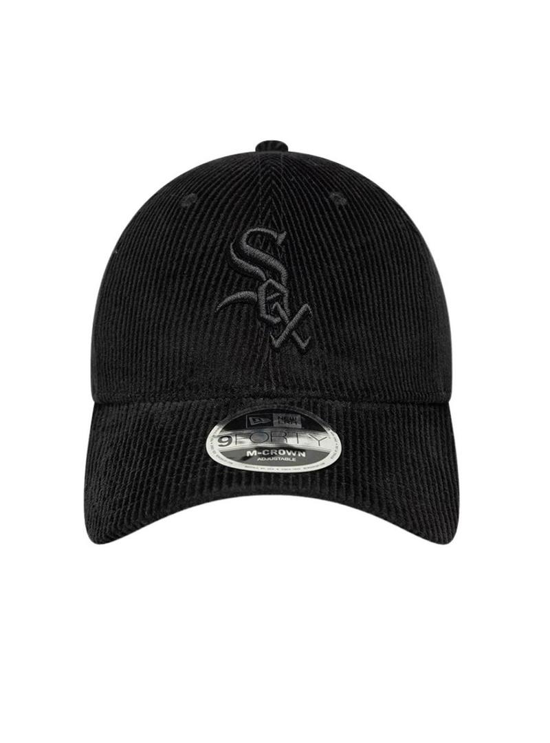 Boné New Era Chicago White Sox MLB Cord 9FORTY preto.
