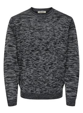 Camisola Only and Sons Trak cinza para homem.