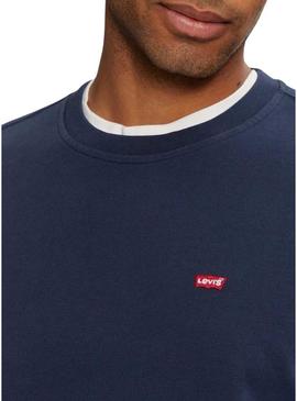 Moletom Levis básico azul da para homem