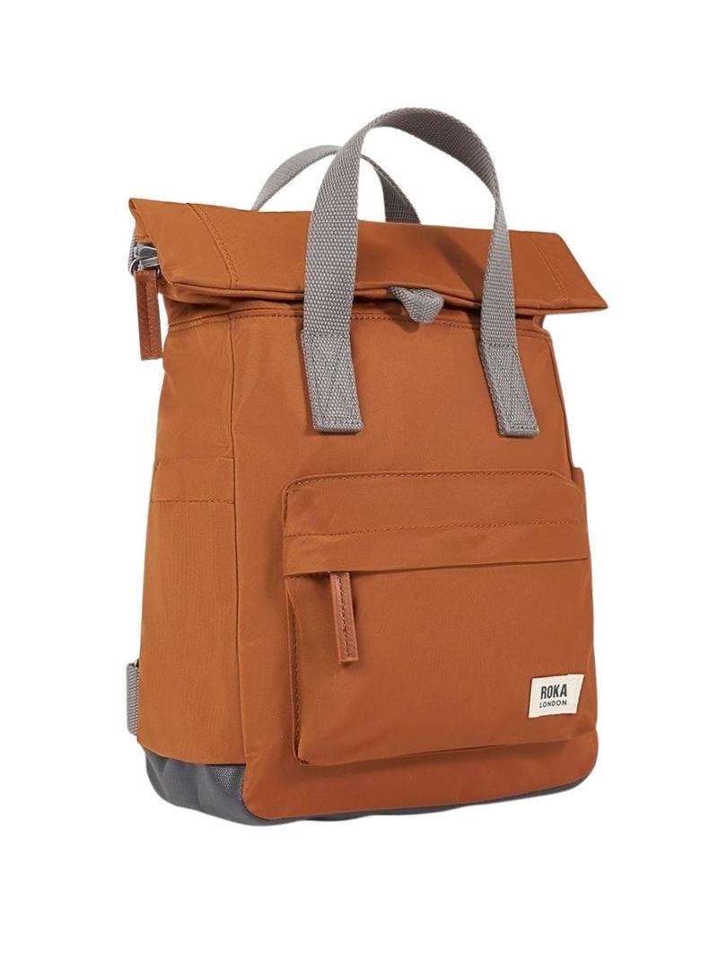 Mochila Roka Canfield pequena em camelo para mulher e homem