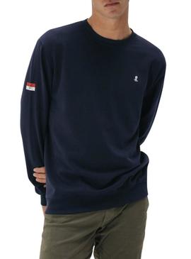Moletom El Pulpo bordado heritage azul marinho para homem