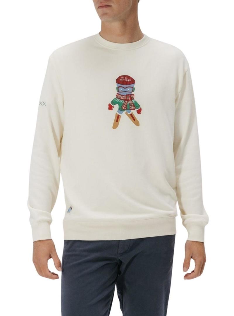 Moletom El Pulpo Ski branco para homens
