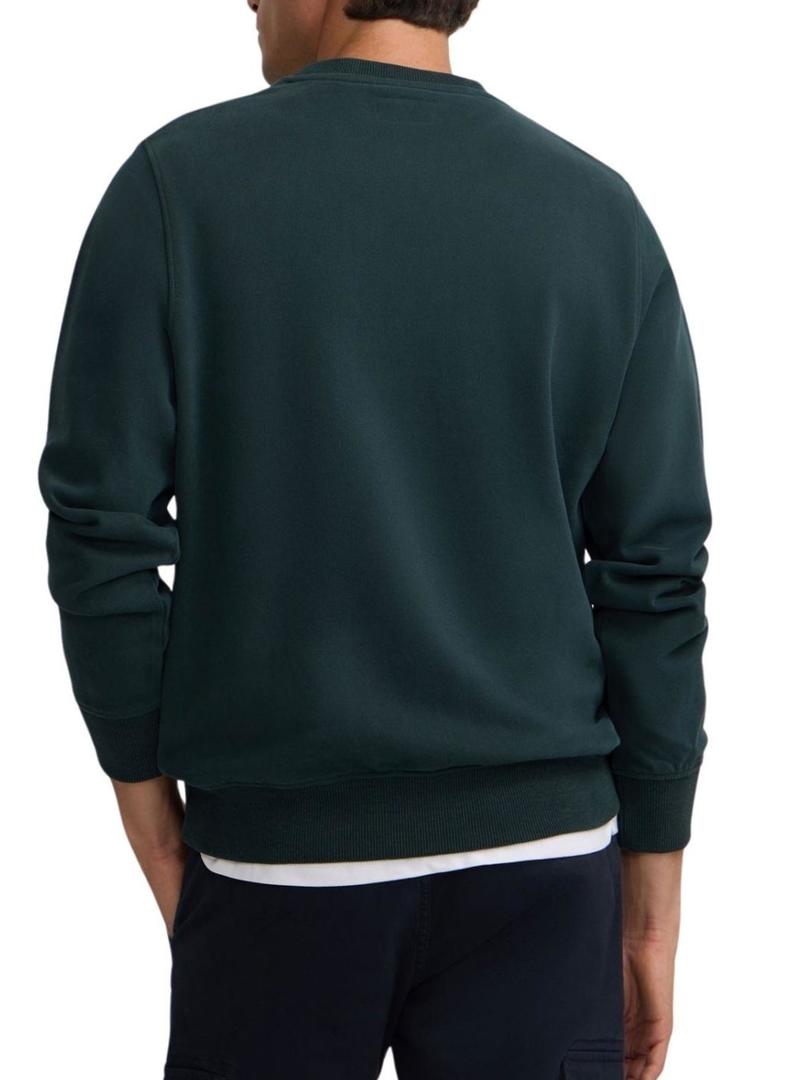 Moletom verde Silbon com minilogo para homens