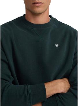 Moletom verde Silbon com minilogo para homens