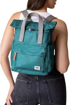 Mochila Roka Canfield pequena azul turquesa para mujer e homem.