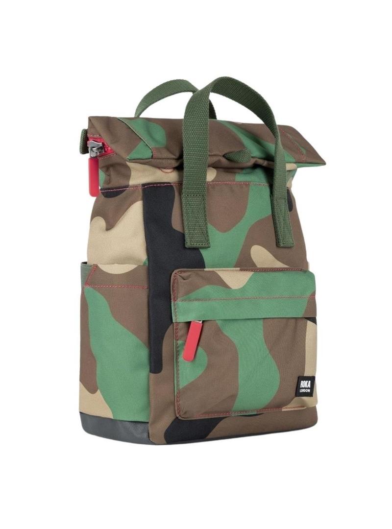 Mochila Roka Canfield pequena camuflagem vintage para mulher e homem.
