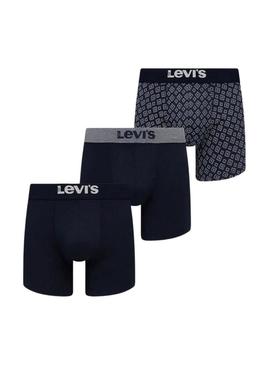 Pack 3 boxers Levis Giftbox Denim marinho para homens
