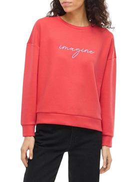 Moletom Vila Visiffi vermelho para mulher.