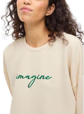 Moletom Vila Visiffi bege para mulher