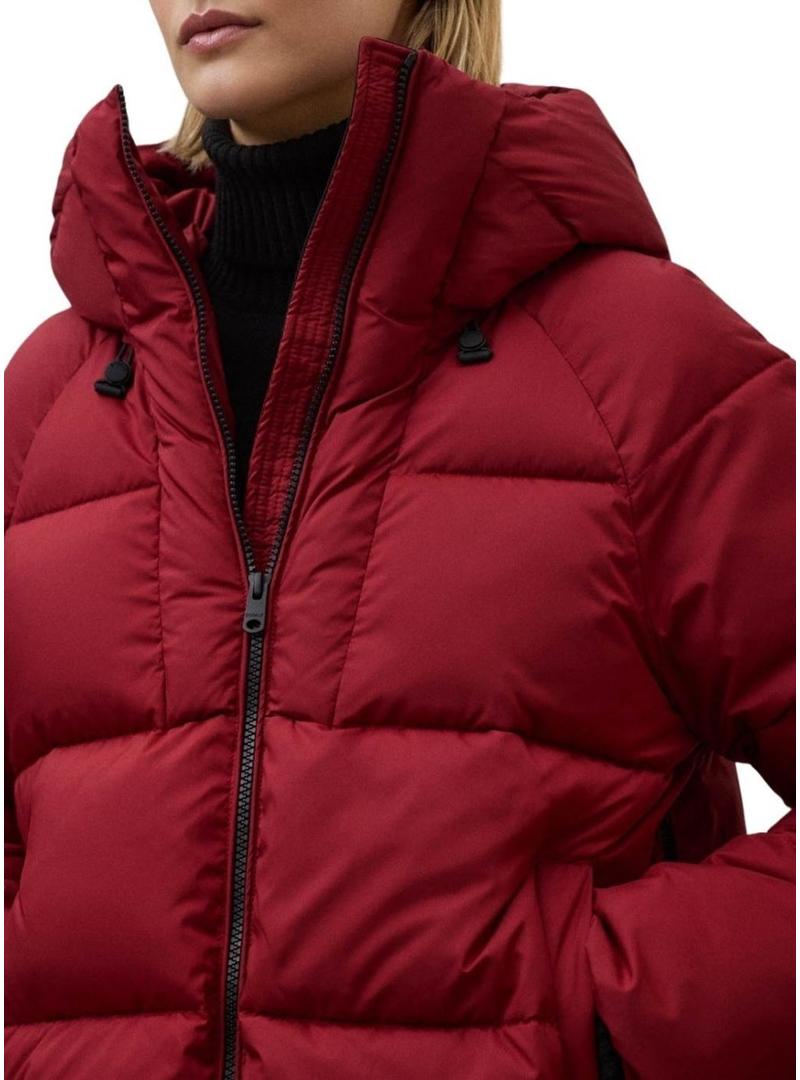 Jaqueta acolchoada Ecoalf Fuji grená para mulher