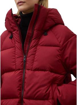 Jaqueta acolchoada Ecoalf Fuji grená para mulher