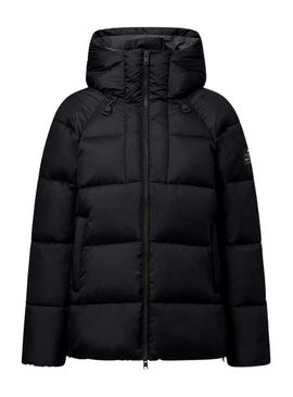 Jaqueta acolchoada Ecoalf Fuji preta para mulher.