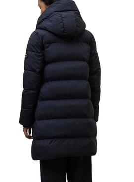 Casaco Ecoalf acolchoado Manlie marinho para mulher