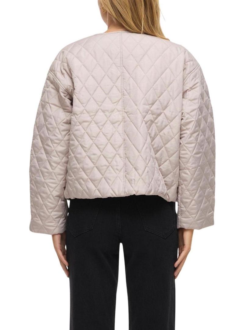 Jaqueta acolchoada Vitate bege para mulher.