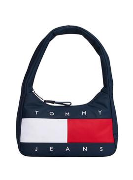 Bolsa Tommy Jeans Archive Shoulder azul marino para mujer