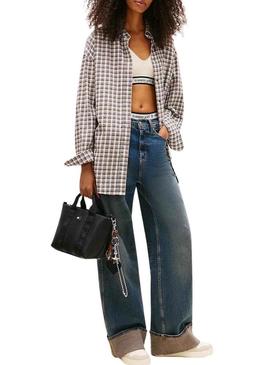 Bolsa Tommy Jeans Daily Elevated Mini preta para mulher