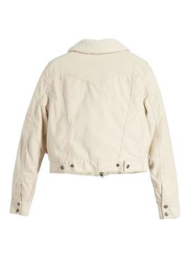 Casaca Levis Caminhoneiro Baby Bubble Sherpa Beige