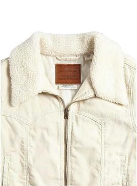 Casaca Levis Caminhoneiro Baby Bubble Sherpa Beige