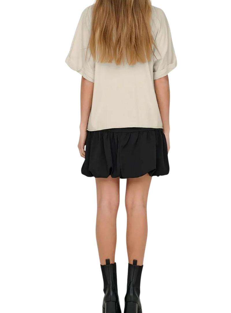 Camiseta Only Lucy creme para mulher