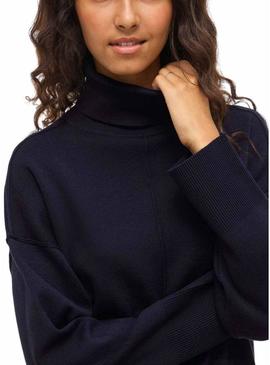 Camisola Vila Viostria azul marinho para mulher.