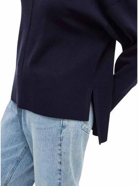 Camisola Vila Viostria azul marinho para mulher.