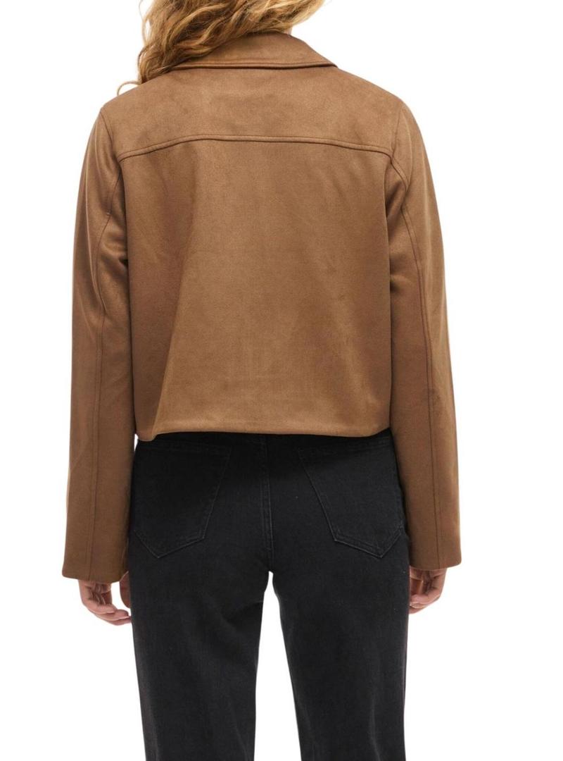 Jaqueta de camurça Vila Moody marrom para mulheres