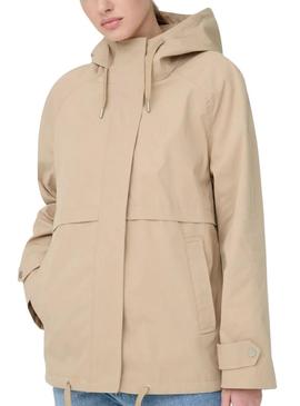 Parka Only Orchid bege para mulher