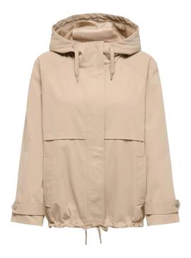 Parka Only Orchid bege para mulher