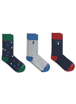 Pack de meias El Pulpo Sea Lovers para homem.